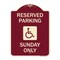Signmission Reserved Parking Sunday W/ Graphic Heavy-Gauge Aluminum Architectural Sign, 24" x 18", BU-1824-23006 A-DES-BU-1824-23006 - alternate 1